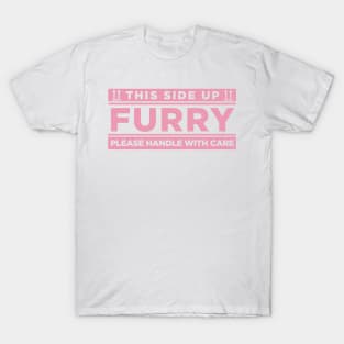 Pink - Furry, Please Handle with Care T-Shirt